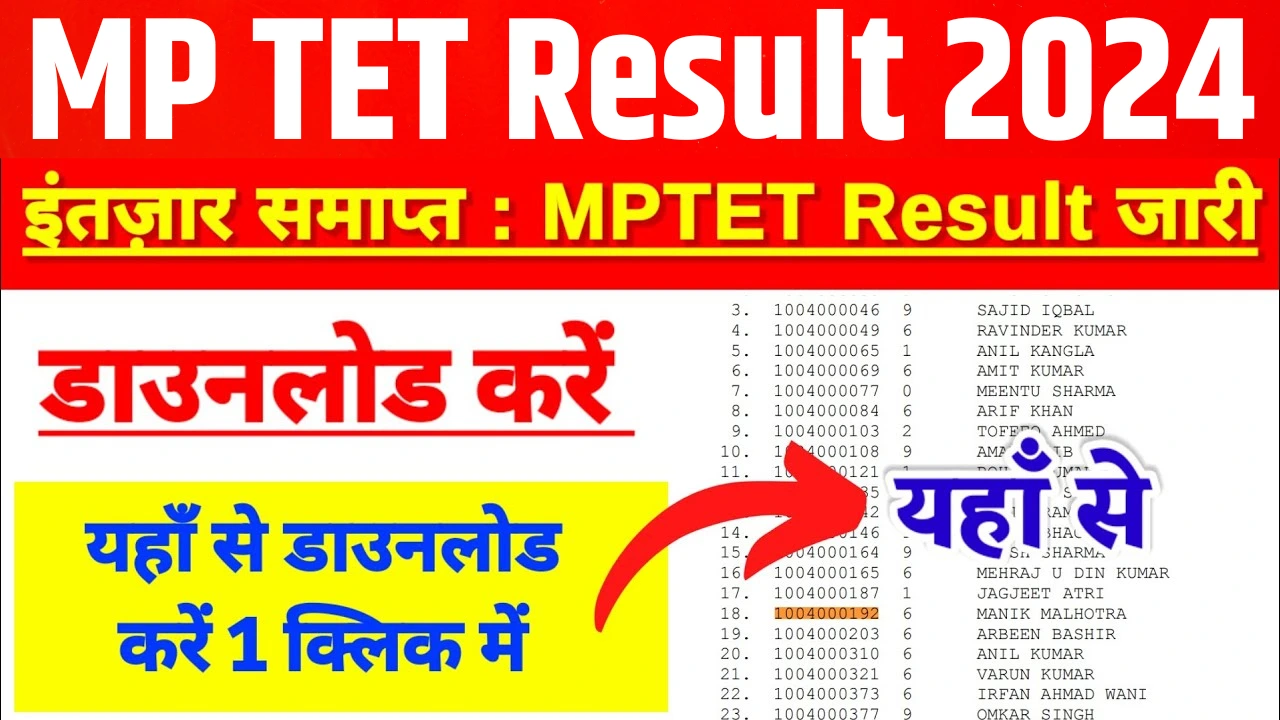 Mp tet result